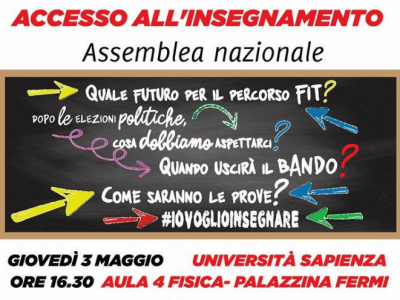 III Assemblea Nazionale sul FIT e l'accesso all'insegnamento